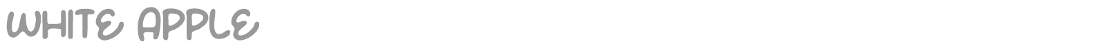 White Apple font preview